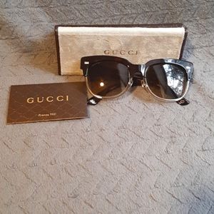Authentic Gucci Cat Eye Bio Based Sunglasses in Brown Ombre